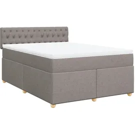 vidaXL Boxspringbett 140 x 200 cm Taupe