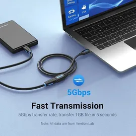 Vention USB-A auf USB-A 0,5 m Schwarz