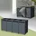 ML-Design Mülltonnenbox 4er mit Pflanzdach für 4 Mülltonnen, 240L 264x80x124cm Anthrazit, Stahl,