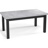 WFL GROUP Moderner Rechteckiger Ausziehbarer Esstisch - Platzsparend - Schwarze Holzbeine - 140 bis 180 cm - Hergestellt in EU - 140 x 80 cm - Grau Beton - Grau