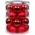 Inge‘s Christmas Decor MAGIC Weihnachtskugeln Glas 6cm 20 STK. Christbaumkugeln Farbe: Rot Glanz/matt