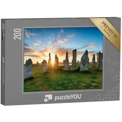 puzzleYOU Puzzle Steinkreis von Callanish, Isle of Lewis, 200 Puzzleteile, puzzleYOU-Kollektionen Schottland