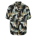URBAN CLASSICS Blossoms Resort Shirt Schwarz XXL