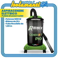 Ribimex Aschesauger 1200W 25L Stahl