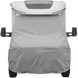 PRO PLUS Frontscheiben Abdeckung kompatibel für Verschiedene Marken – Abdeckplane für Wohnwagen mit UV-Schutz, 160 GSM Vliesstoff, Spiegelschlitzen – Spanngurten (Kompatibel mit Mercedes Sprinter ab 2018)
