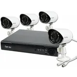 Set DVR 4 Ch H.264 AHD Full HD 1080p + 4 Kamera Ccd AHD 3,6 MM Infrarot