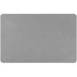 Wenko Badematte wasserabsorbierend, Unterseite rutschfest aus Natur-Kautschuk, Polyester-Oberfläche (schnelltrocknend), 80 x 50 cm, Grau