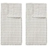 Broste Copenhagen Geschirrtuch Folke 50x70cm 2er Set fungi grey