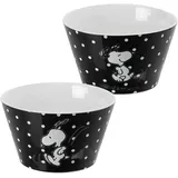 UNITED LABELS The Peanuts Snoopy - mit Punkten Porzellan 500ml in schwarz | Gr.: onesize