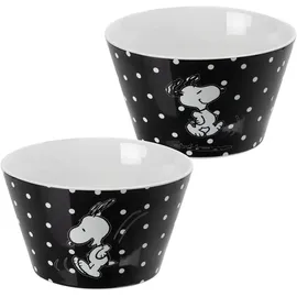 UNITED LABELS The Peanuts Snoopy - mit Punkten Porzellan 500ml in schwarz | Gr.: onesize