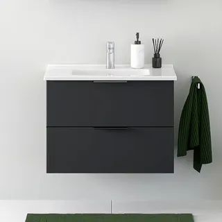 Steinkamp Living 2.0 Waschtisch 80 cm mit Unterschrank 77 cm STVVT01777WT-266-Set, Badmöbel,