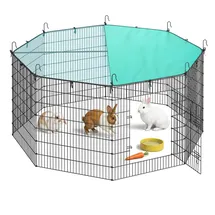Songmics Freilaufgehege 175 x 175 x 80 cm tintenschwarz