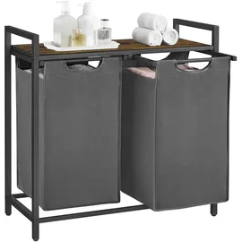 VASAGLE Wäschekorb 2 Fächern