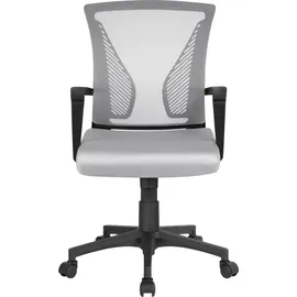 Yaheetech Bürostuhl Schreibtischstuhl Drehstuhl Chefsessel höhenverstellbar Ergonomisches Design Grau