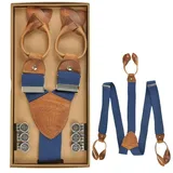 LLOYD Men’s Belts Hosenträger Casuals Holländer, mit Hosenclips, 35mm Bandbreite, für Herren, breit blau