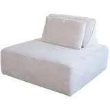 KAWOLA Hocker WIOLO SOFT Polsterhocker mit Rückenkissen Cord hellgrau