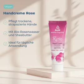 Amrita Organics Handcreme Rose, 50 Milliliter