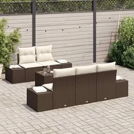 vidaXL Garten-Lounge-Set 6-tlg. braun