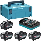 Makita Power Source Kit 4x BL 4050 F Akku 40 V max. 5,0 Ah XGT + DC 40 RA Ladegerät + Makpac