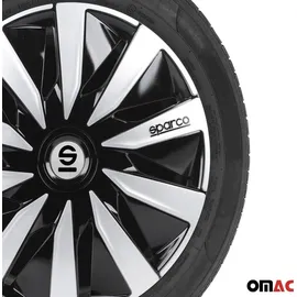 Sparco Satz Sparco Radzierblenden Lazio 16-Zoll Schwarz/Silber