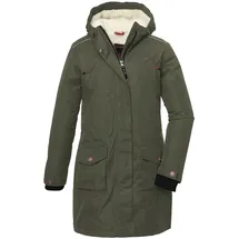 KILLTEC Mädchen Funktionsmantel mit abknöpfbarer Kapuze/Mantel ist wasserdicht KOW 142 GRLS CT, dunkeloliv, 128, 39885-000