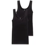 SCHIESSER Unterhemd Cotton Essentials Schwarz 3XL