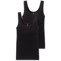 SCHIESSER Unterhemd Cotton Essentials Schwarz 3XL