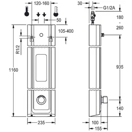 KWC AR Duschpaneel, F5, hydr., MIRANIT, Mischer, f. Duschkopf, Ablage