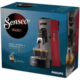 Philips Senseo Select CSA240/91 dunkelrot/grau