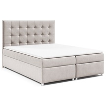 Best For Home Boxspringbett mit Bettkasten Trinity K-12 Bonellfederkern inkl. Topper 200x200 Creme