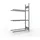 Schulte Reifenregal Stahl 200 x 120 x 40 cm silber 150 kg / Ebene, 3 Ebenen