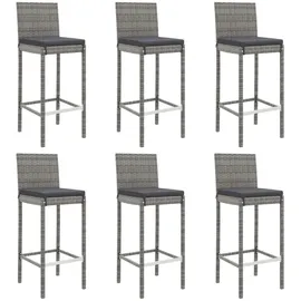 vidaXL Gartenbar Set 7-tlg. Grau