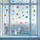 Finest-Folia Fensterbilder Retro Blumen 3xDinA4 Fensterfolie Aufkleber Kinderzimmer Y076-13