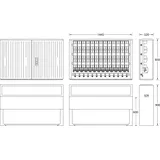 uesa Kabelverteilerschrank IP44 B130 Standard