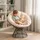 Outsunny Papasansessel Korbsessel 87 x 97 x 90 cm beige