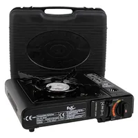 Fox Gaskocher Camping mit Piezo Zündung Campingkocher Transportkoffer NEU