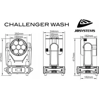 JB Systems CHALLENGER WASH Moving Washer