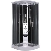 Sanotechnik Komplettdusche Milano, BxT: 90x90 cm, Sicherheitsglas, 1-tlg., Viertelkreisdusche weiß