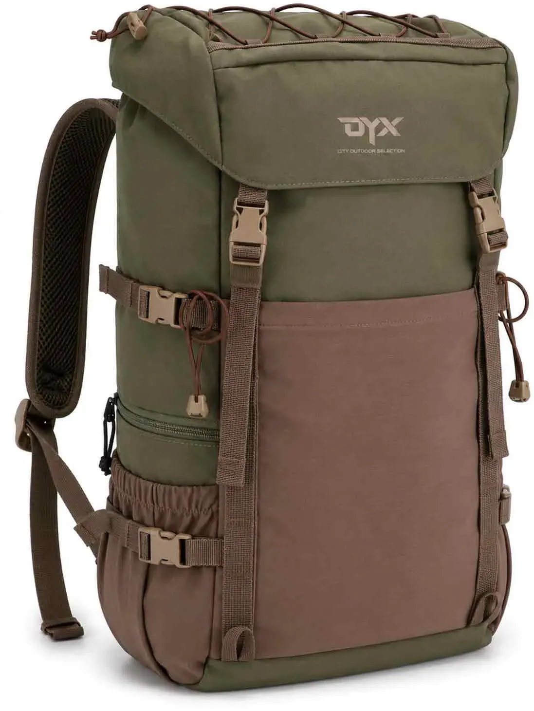 DYX Großer Freizeit- und Reiserucksack - green/coffee