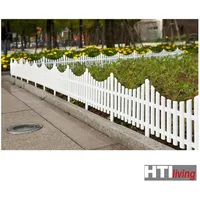 Hti-Living Zierzaun Bogen unten 100 x 100 cm Weiß