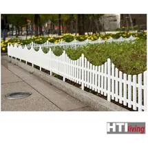 Hti-Living Zierzaun Bogen unten 100 x 100 cm Weiß