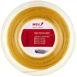 MSV Tennissaite Focus Hex (Haltbarkeit+Spin) gelb 200m Rolle