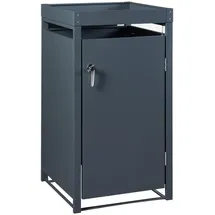 [en.casa] Mülltonnenbox 'Valkeakoski' 1 Tonne 110x59,5x62cm Anthrazit - Dunkelgrau