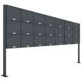 AL Briefkastensysteme AL 21 Fach Premium Standbriefkasten Anthrazitgrau