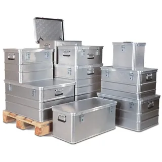 Gmöhling Alu-Transportbox Profi, strukturierte Oberfläche, 85 Liter