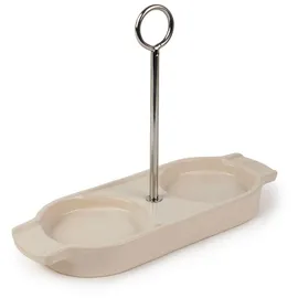 Peugeot Menage LINEA Keramik Ecru mit Griff Gewürzmühlen Untersetzer