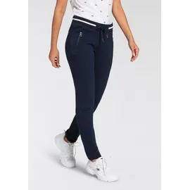 KangaROOS Jerseyhose mit Piqué-Struktur und Streifen-Detail blau 42