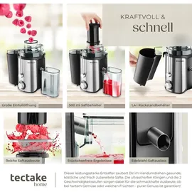 Tectake tectake® Entsafter, Frufi 18 x 26 x 28,5, GS-Zertifikat