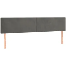 vidaXL Boxspringbett 200x200 cm dunkelgrau