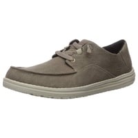 Skechers Herren Melson-Volgo Canvas Slip On Mokassin, Braun, 44 EU